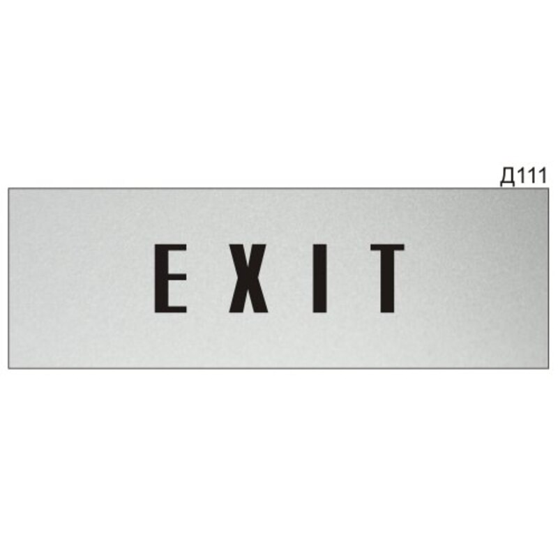 Информационная табличка «Exit» на дверь прямоугольная Д111 (300х100 мм)