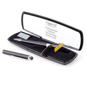 V3302 ручка со штампом и стилусом для Смартфона ЧЕРНЫЙ корпус + футляр